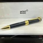 NEW! Replica Mont blanc Writers Edition Sir Arthur Conan Doyle Ballpoint Pen Blue Gold Trim